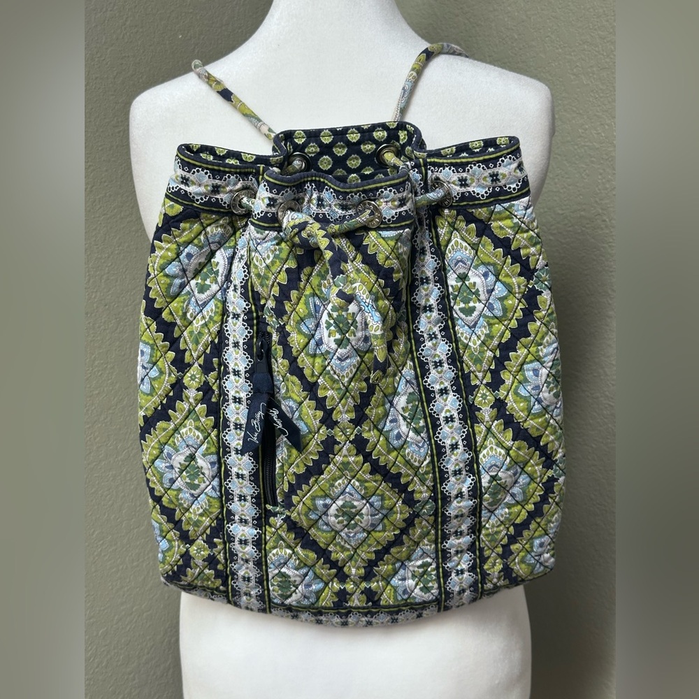 Vera Bradley Cambridge quilted drawstring backpack purse